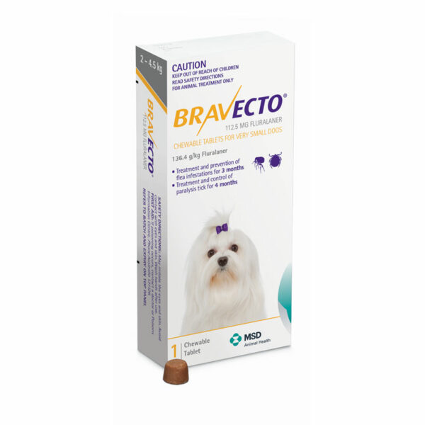 Bravecto Yellow Chew for Very Small Dogs - Single