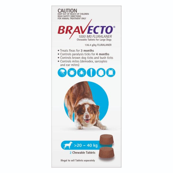 Bravecto Blue Chew for Large Dogs - 2 Pack