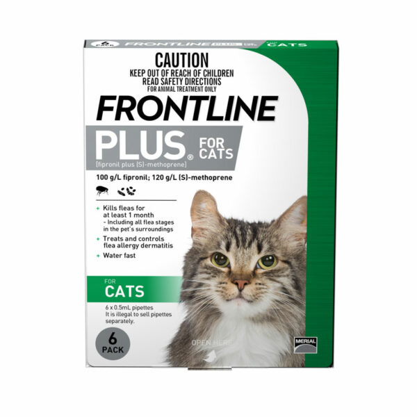 Frontline Plus Green Spot-On for Cats - 6 Pack 1