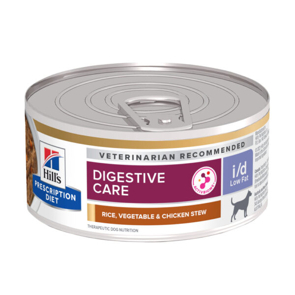 Hills Prescription Diet Canine i/d Digestive Care Low Fat Rice, Chicken & Vegetable Stew 156g x 24 Cans 1